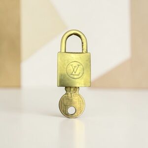 Louis Vuitton Gold Brass Padlock with Key 207